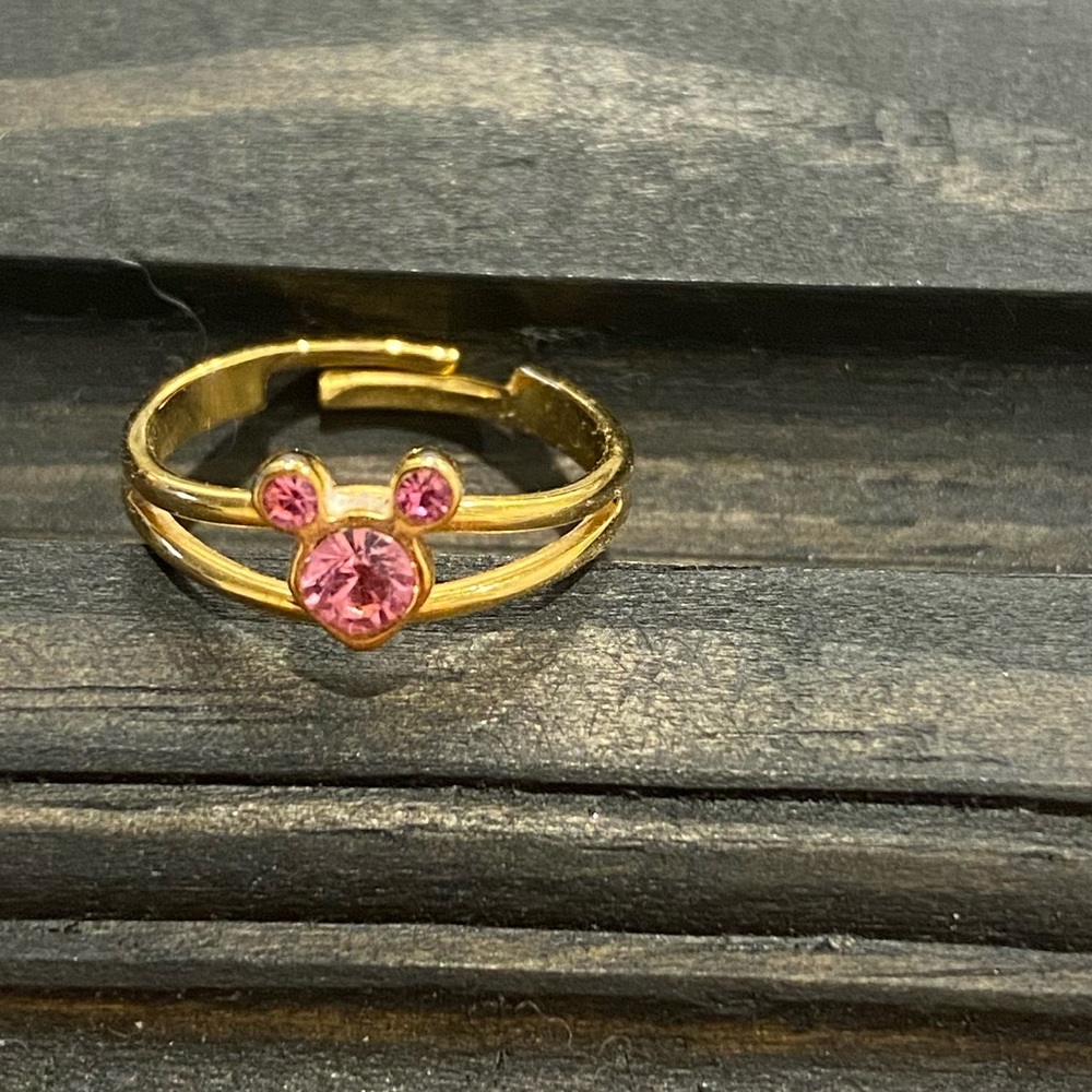 DISNEY Adjustable Pink Mickey Ears Ring